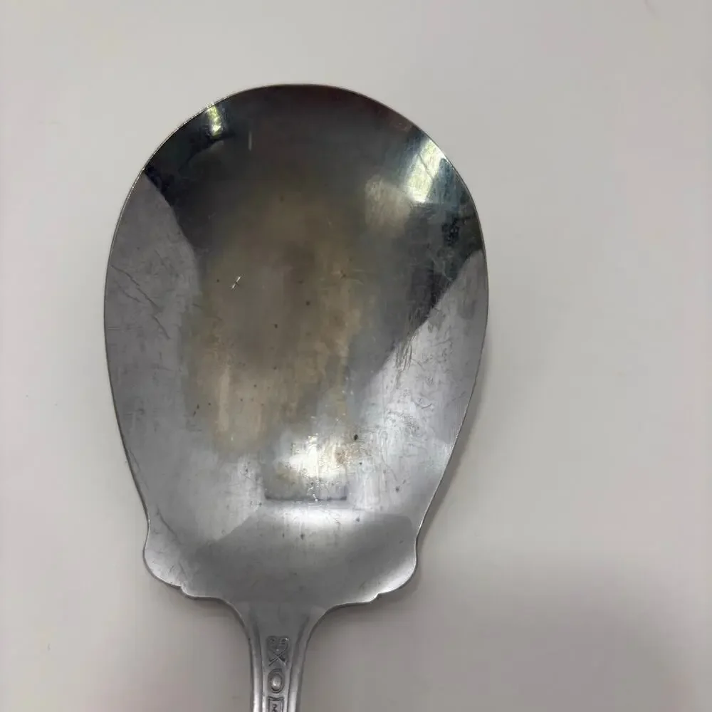 Antique Mother of Pearl Serving Set, Silver Plated EPNS B.S. Co. 2 pieces